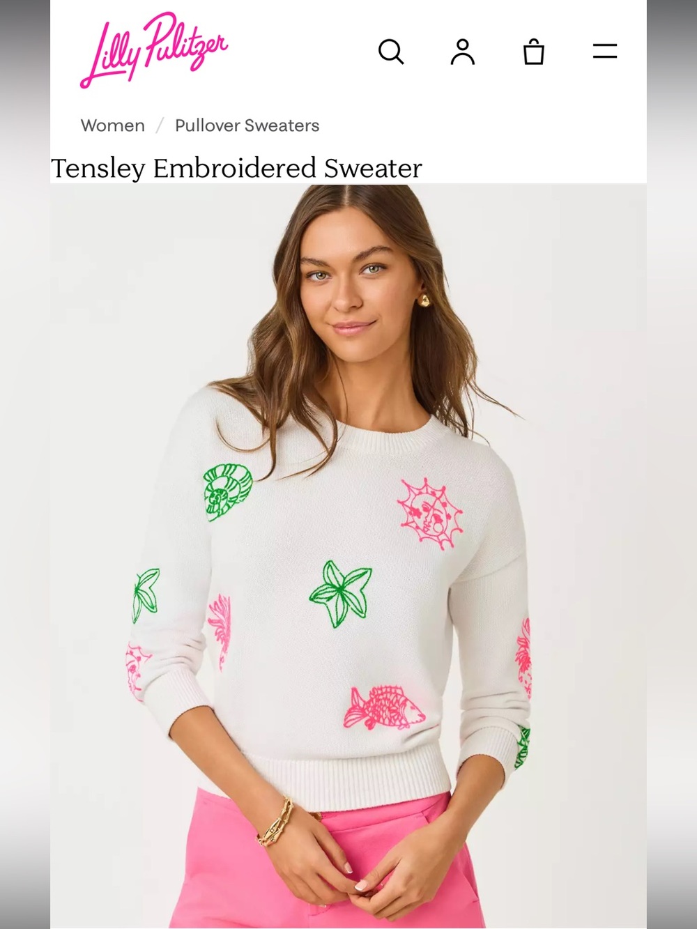Lilly Pulitzer Tensley Embroidered Sweater